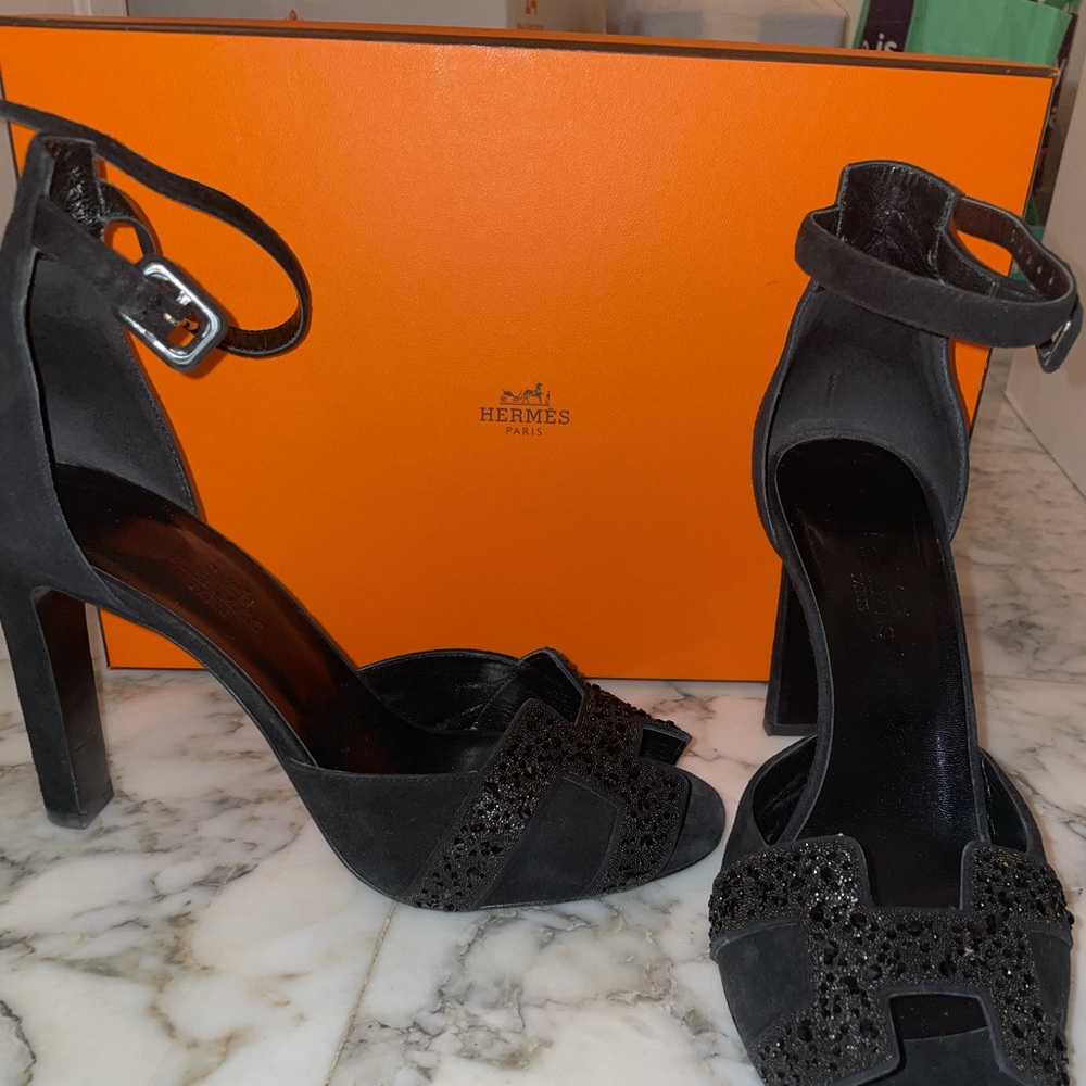 Hermès Krystal Ladies Sandal Heels